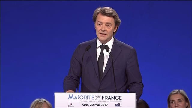 François Baroin lors du meeting des Républicains ce samedi à Paris.