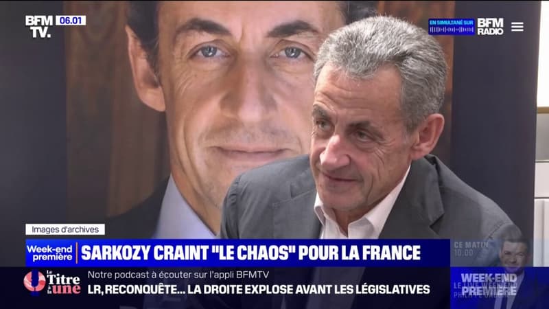 Regarder la vidéo Législatives: pour Nicolas Sarkozy, la dissolution peut 