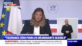 Affaire Abad: Olivia Grégoire affirme "qu'aucun membre du gouvernement n'avait connaissance" des faits