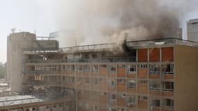 L'hôpital Soroka à Beersheva en Israël a été touché par une frappe iranienne le 19 juin 2025.