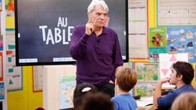 Bernard Tapie dans l'émission "Au tableau!!!" sur C8, le 17 novembre 2018.