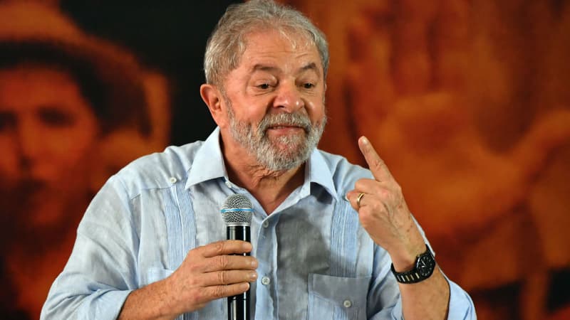 Luiz Inácio Lula da Silva le 25 janvier 2018 lors d'un meeting à São Paulo