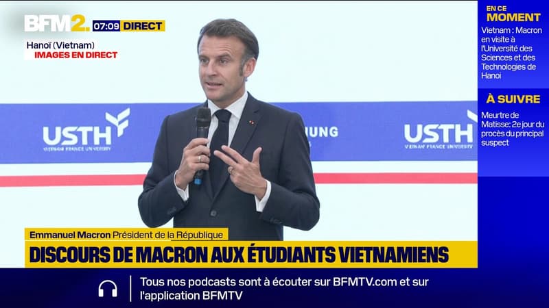 Au Vietnam, Emmanuel Macron défend le modèle français de l'enseignement supérieur qui permet 