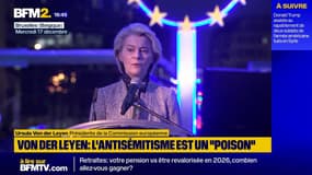 Antisémitisme: "Le vieux mal refait surface", déclare Ursula von der Leyen