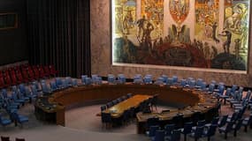 La salle de réunion du Conseil de sécurité à l'ONU.