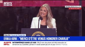 Hommage à Charlie Kirk: "Mon cœur a été complètement brisé", indique Erika Kirk, sa veuve