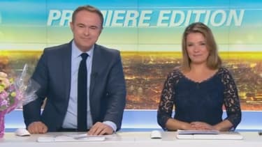Christophe Delay et Pascale de La Tour du Pin, sur le plateau de leur dernière "Première édition" présentée ensemble