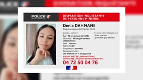 Une adolescente portée disparue plus de trois mois à Bron, la police lance un appel à témoins le 25 octobre 2023.