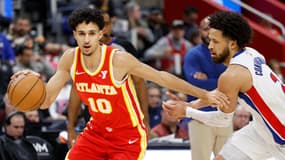 Zaccharie Risacher lors du match Atlanta-Detroit (132-130), le 3 février 2025