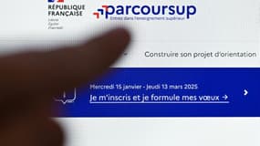 Une page de la plateforme d'orientation dans le supérieur le 15 janvier 2025 (photo d'illustration)