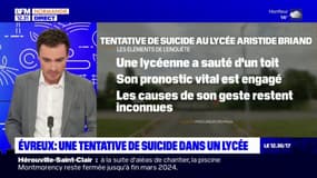 Évreux: une élève fait une tentative de suicide en sautant du 1er étage d'un lycée