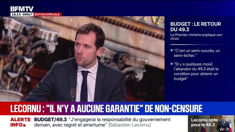 Recours au 49.3 pour adopter le budget: "C'est surtout une décision utile pour le pays", souligne Mathieu Lefèvre