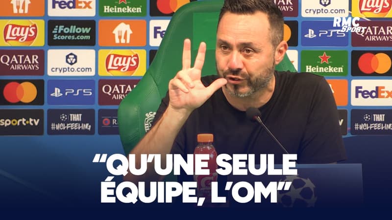"Je n'ai vu qu'une seule Ã©quipe Ã  11, l'OM" juge Roberto De Zerbi