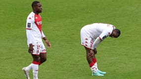 Les joueurs de Monaco face à Montpellier