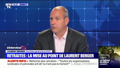 Laurent Berger (CFDT) sur la réforme des retraites: "Ce qu'on lit, c'est du rafistolage"