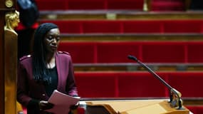 La vice-présidente de l'Assemblée nationale, Nadège Abomangoli, le 10 février 2025