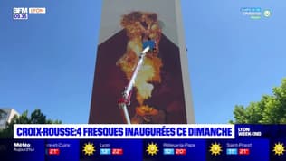 Lyon: quatre nouvelles fresques inaugurées à la Croix-Rousse