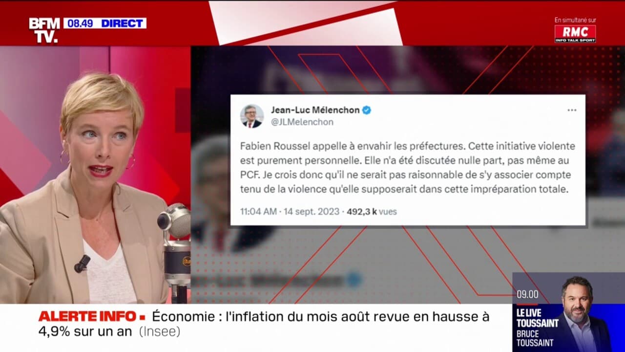 « Je suis fatiguée, stop, ras-le-bol »: Clémentine Autain réagit à la nouvelle passe d’armes entre Jean-Luc Mélenchon et Fabien Roussel