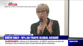 Agnès Ogier (SNCF): "Seulement 3% des TER pourront circuler" et pour les intercités "le trafic sera quasiment nul" le 5 décembre