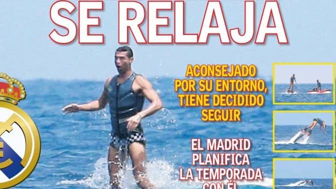 La Une de As sur Cristiano Ronaldo