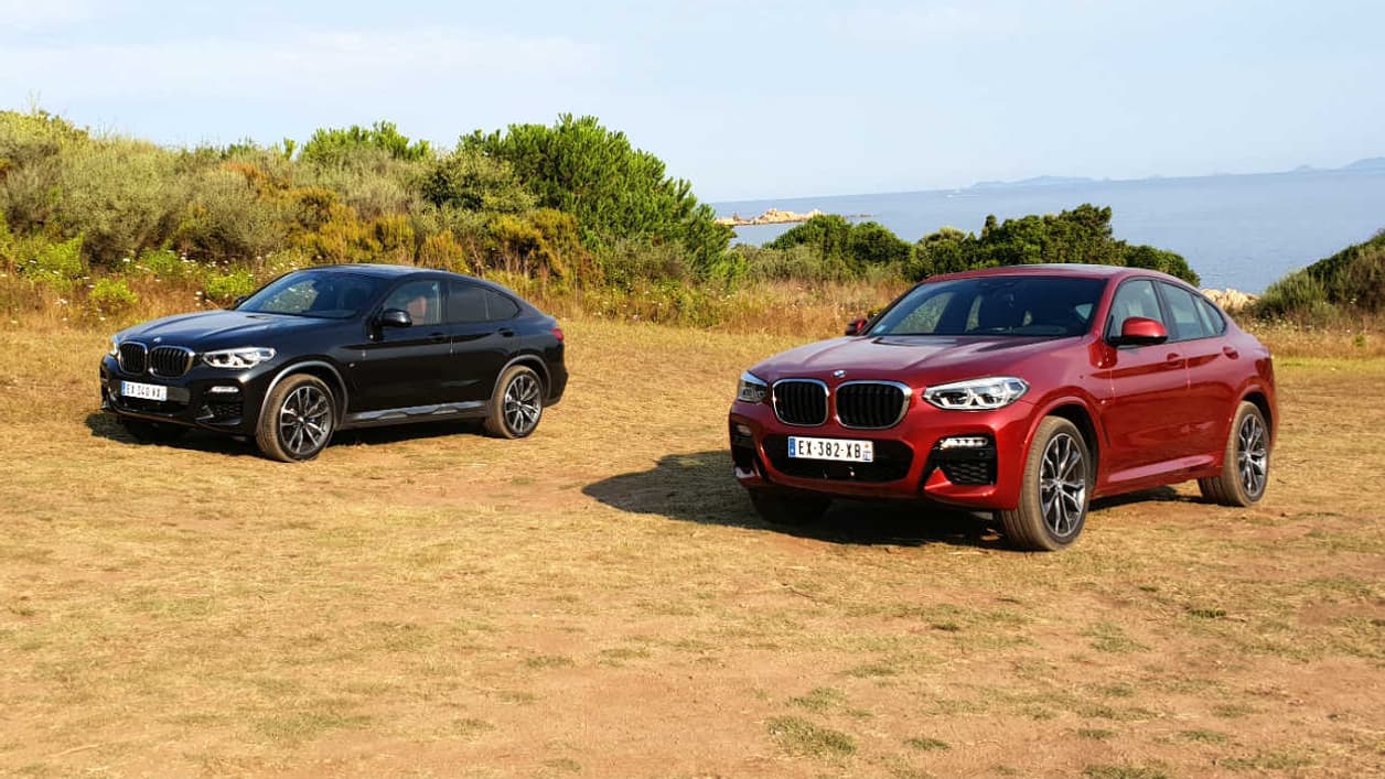 La finition M Sport X (à gauche) ajoute des éléments visibles sur la carrosserie par rapport au M Sport classique (à droite).