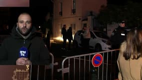 L'important dispositif de sécurité devant le domicile de Johnny Hallyday, à Marnes-la-Coquette
