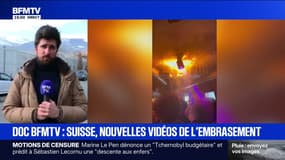 DOCUMENT BFMTV - De nouvelles images, tournées par un client, montrent le début de l'incendie du bar de Crans-Montana  