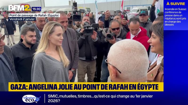 Gaza : Angelina Jolie au point de passage de Rafah, en Égypte