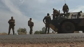 Les soldats français en route vers le nord.