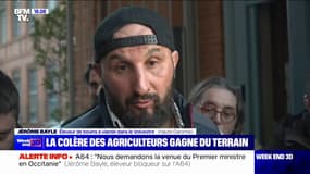 Blocage de l'A64: "On continue notre combat", affirme Jérôme Bayle, éleveur de bovins à Carbonne