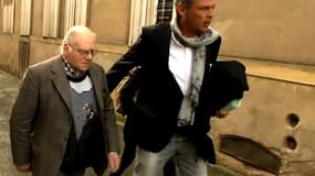 Henri Leclaire, cité comme témoin au procès Heaulme, à son arrivée au palais de justice de Metz ce mardi matin.