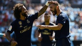 Karim Benzema félicité par Marcelo