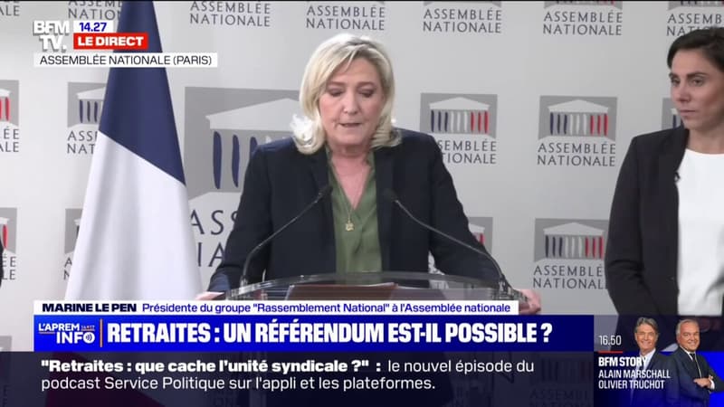 Marine Le Pen à propos de la réforme des retraites: 