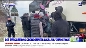 Pas-de-Calais: une opération d'évacuation de migrants de grande ampleur