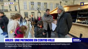 Arles : Brian Joubert fait une démonstration de patinage