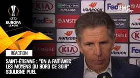 Wolfsburg-Saint-Étienne : "Aujourd'hui, on a fait avec les moyens du bord" souligne Puel