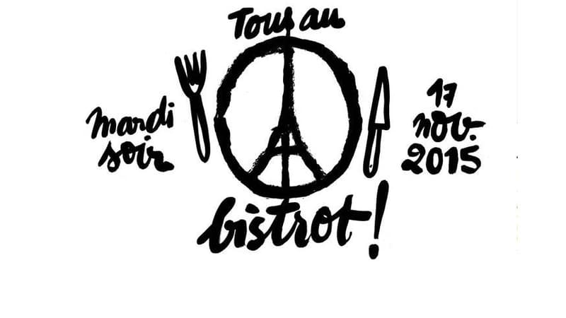 Le logo de l'opération "Tous au bistro", lancée par les restaurateurs et le guide gastronomique Le Fooding.