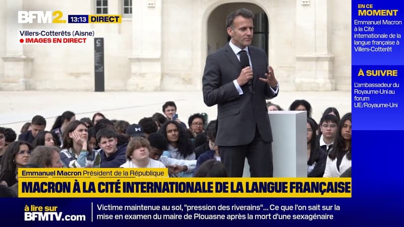 "On a un problème d'attention, et on ne s'écoute plus", estime Emmanuel Macron en déplacement dans l'Aisne pour le lancement d'une journée "hors ligne"