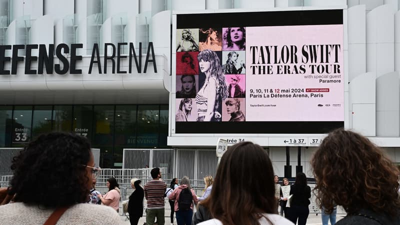 Regarder la vidéo Taylor Swift en concert à Paris: ses fans campent depuis des jours devant La Défense Arena