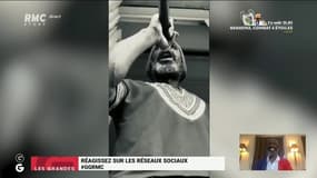 David Dickens entonne La Marseillaise sur son balcon