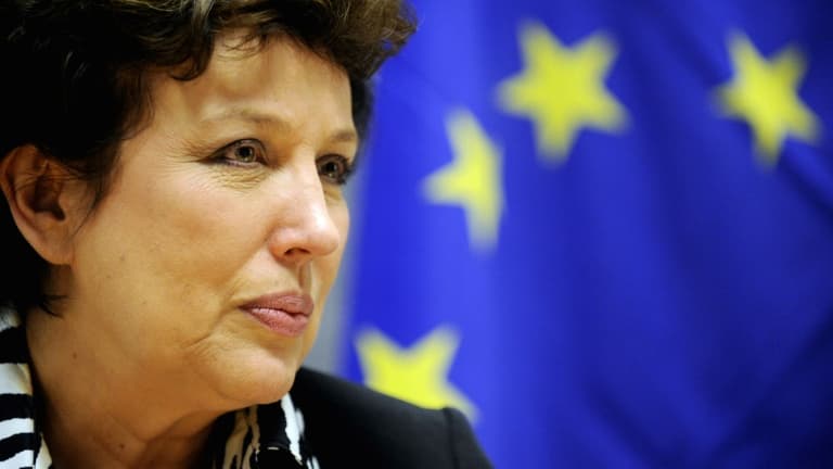 Roselyne Bachelot lors d'une réunion d'un conseil européen à Luxembourg en octobre 2009