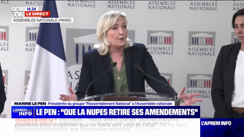 Réforme des retraites: Marine Le Pen demande 