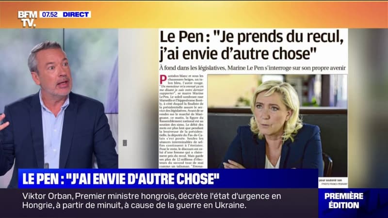 Marine Le Pen ne se voit pas en 
