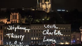 L'installation "Regards" de Daniel Knipper à Lyon le 8 décembre 2015