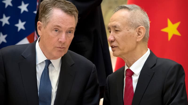 Robert Lightizer, représentant américain au Commerce et Liu He, vice-Premier ministre chinois
