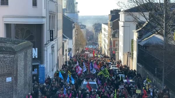 Manifestation du mardi 7 février 2023 à Rouen.