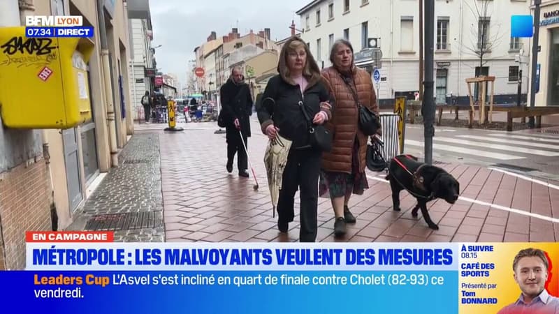 Métropole de Lyon : les personnes malvoyantes demandent plus de signalétique