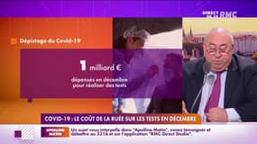 Les tests antigéniques ou PCR du mois de décembre ont coûté un milliard d'euros