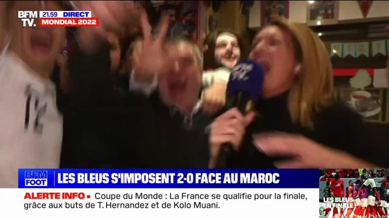 L'immense joie des supporters de l'équipe de France après la qualification en finale du Mondial