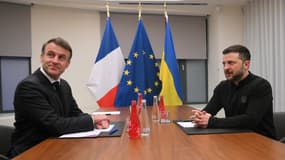 Emmanuel Macron et Volodymyr Zelensky à Bruxelles le mercredi 18 décembre 2024. (Photo d'archive)